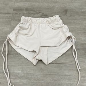 White Five dance wear high tied shorts size youth medium